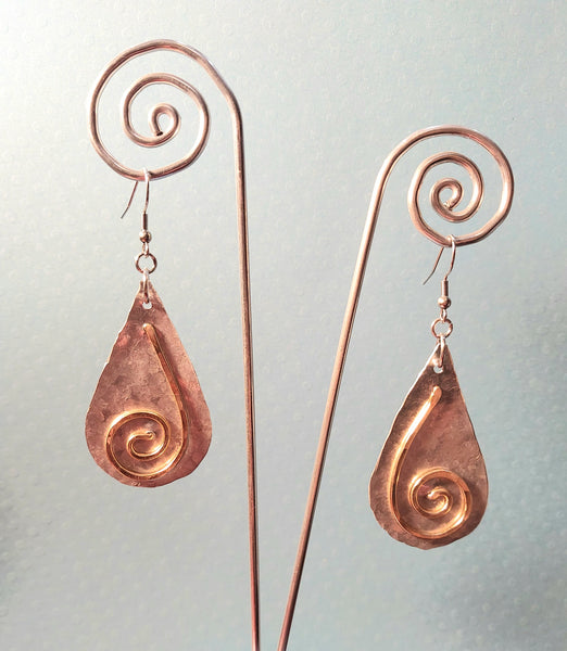 Handcrafted Hammered Gold and Silver Aluminum Earrings