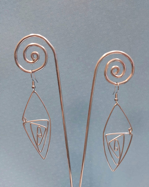 Handcrafted Aluminum Wire Earrings