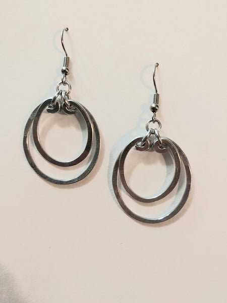 Handcrafted Hammered Aluminum Earrings