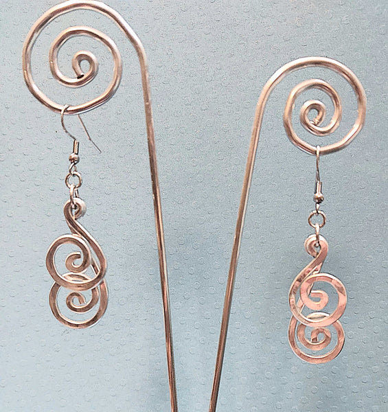 Handcrafted Hammered Aluminum Wire Earrings