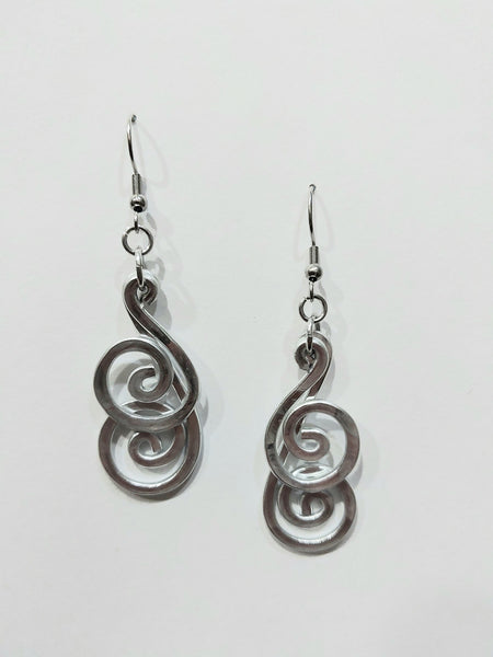 Handcrafted Hammered Aluminum Wire Earrings