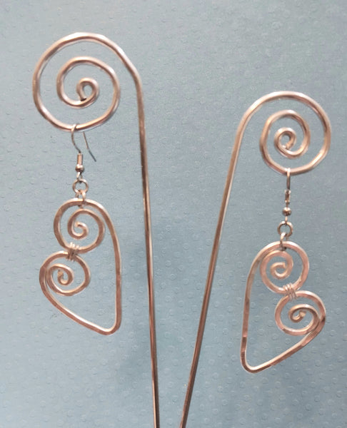 Handcrafted Hammered Aluminum Earrings