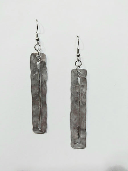 Handcrafted Hammered Aluminum Earrings