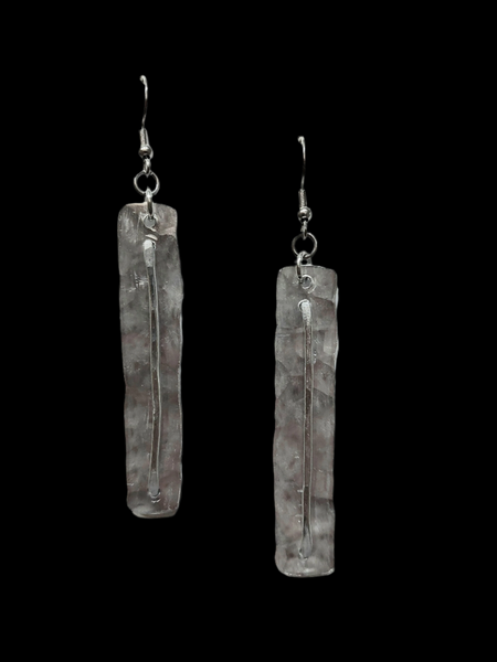 Handcrafted Hammered Aluminum Earrings