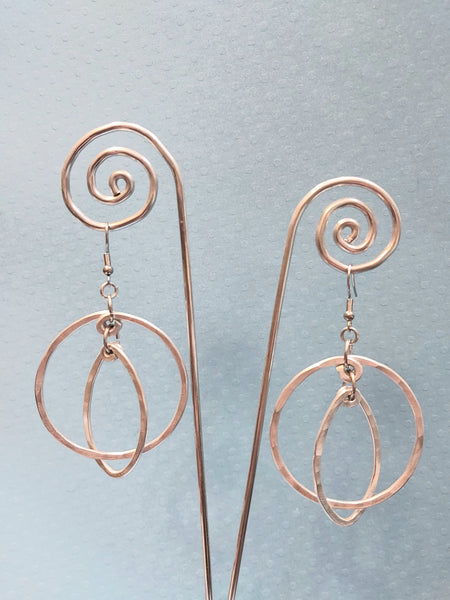 Handcrafted Hammered Aluminum Earrings