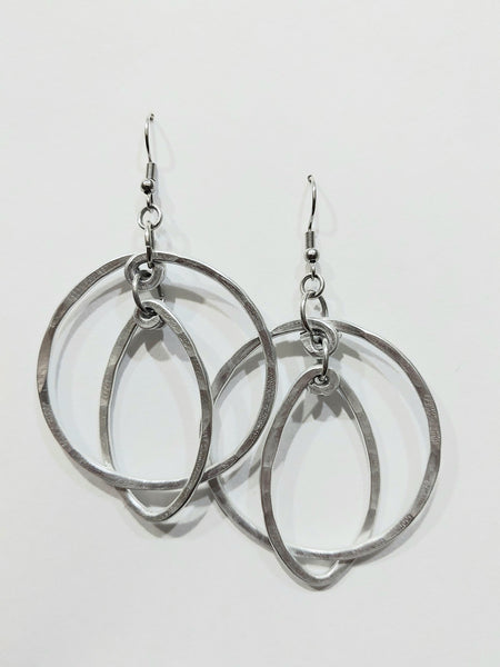 Handcrafted Hammered Aluminum Earrings