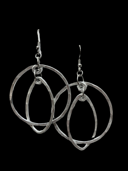 Handcrafted Hammered Aluminum Earrings