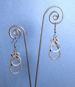 Handcrafted Hammered Aluminum Small Teardrop Earrings