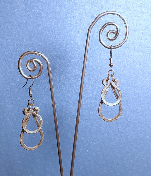 Handcrafted Hammered Aluminum Small Teardrop Earrings