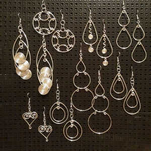 Handmade aluminum wire earrings